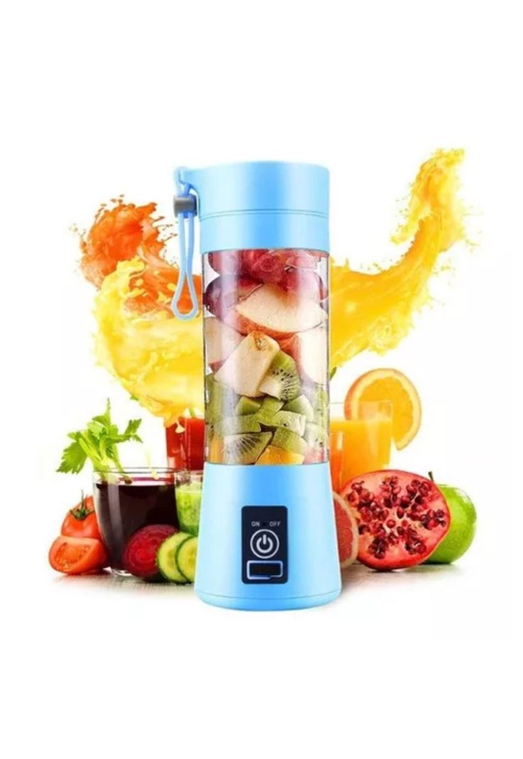 Batidora Licuadora Juguera Portátil USB Recargable 400 ML Celeste-3