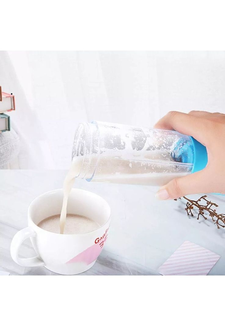 Batidora Licuadora Juguera Portátil USB Recargable 400 ML Celeste-5