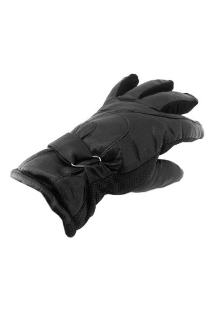 Guante Cuero Moto Gripe Deluxe Negro-1