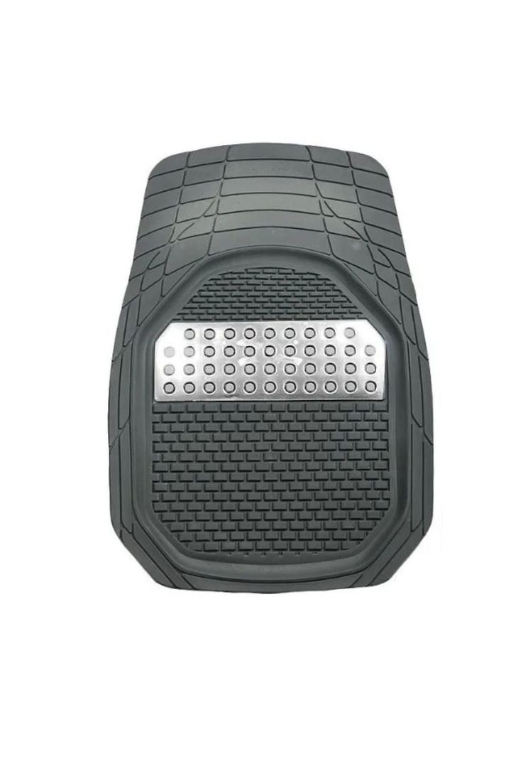 Alfombra Auto Goma Tuning 4 Piezas Blanco Deluxe-2