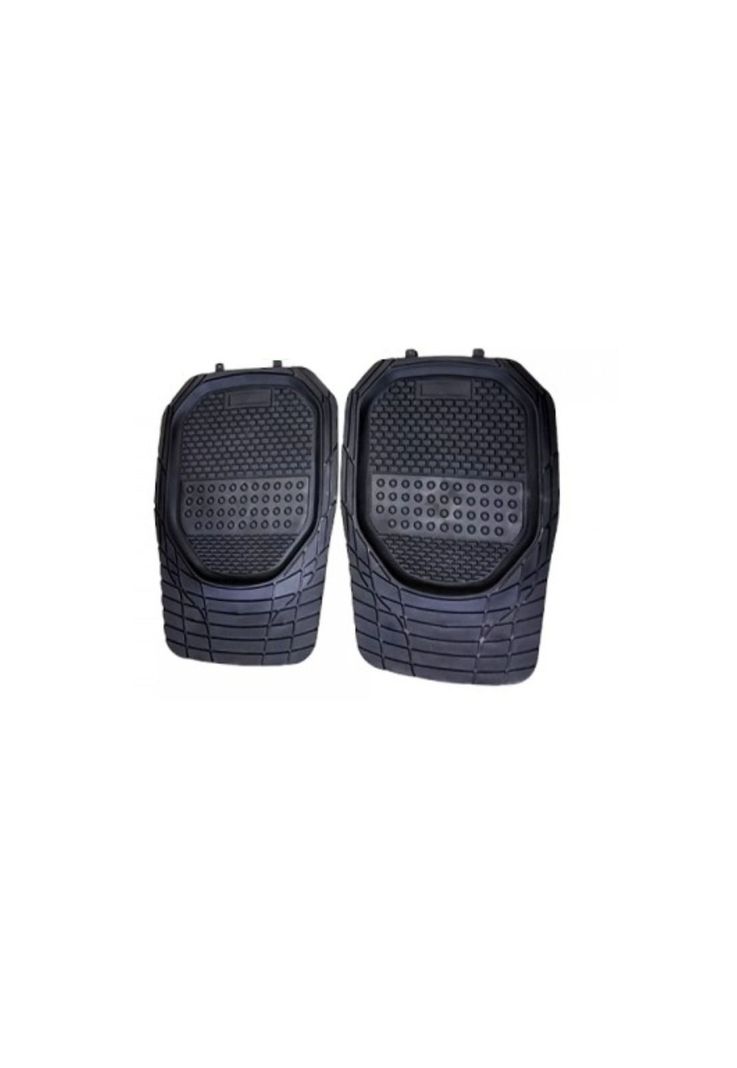 Alfombra Auto Goma Tuning 4 Piezas Blanco Deluxe-4