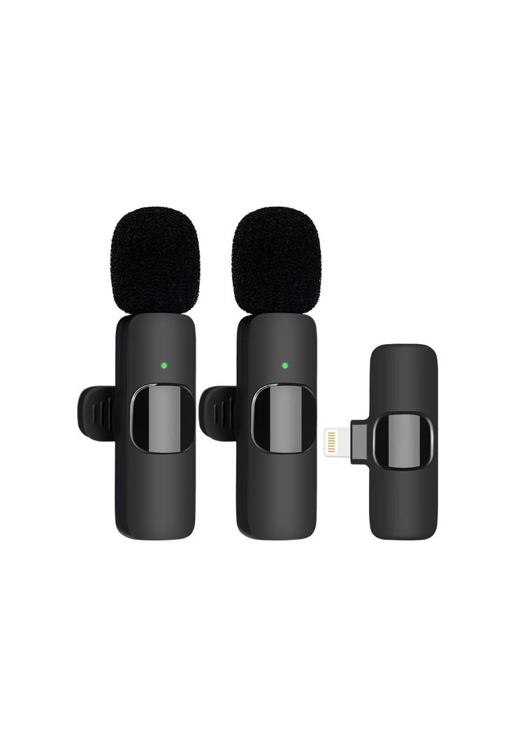 Set 2 Micrófonos Inalámbricos Solapa Lavalier iPhone IOS-0