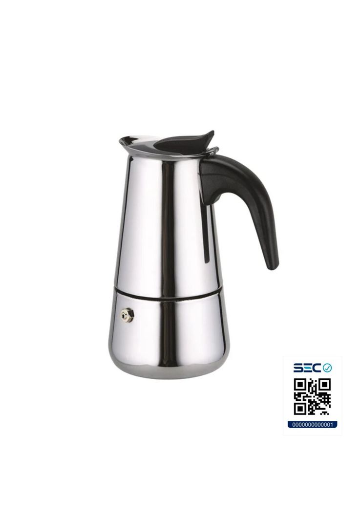 Cafetera Italiana Acero Inoxidable 6 Tazas 300 ML-6