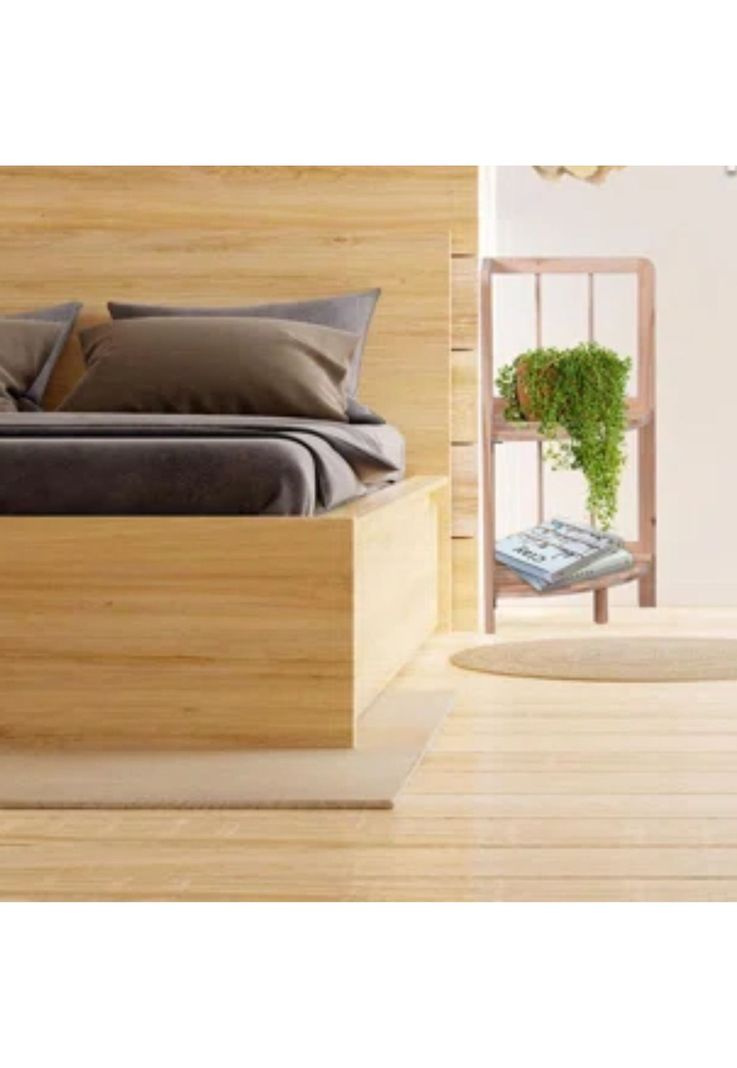Estante Organizador Esquinero Madera 2 Niveles 60x28x26 CM Café Claro-4