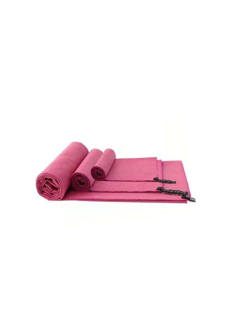 Set 3 Toallas Baño Viaje Microfibra Secado Rápido Rosado-2