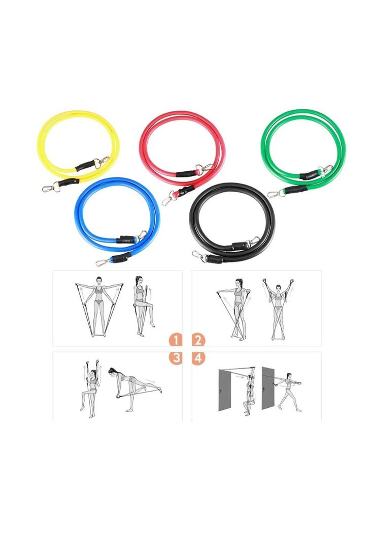 Kit 5 Bandas Elásticas Deportivas Resistencia-1