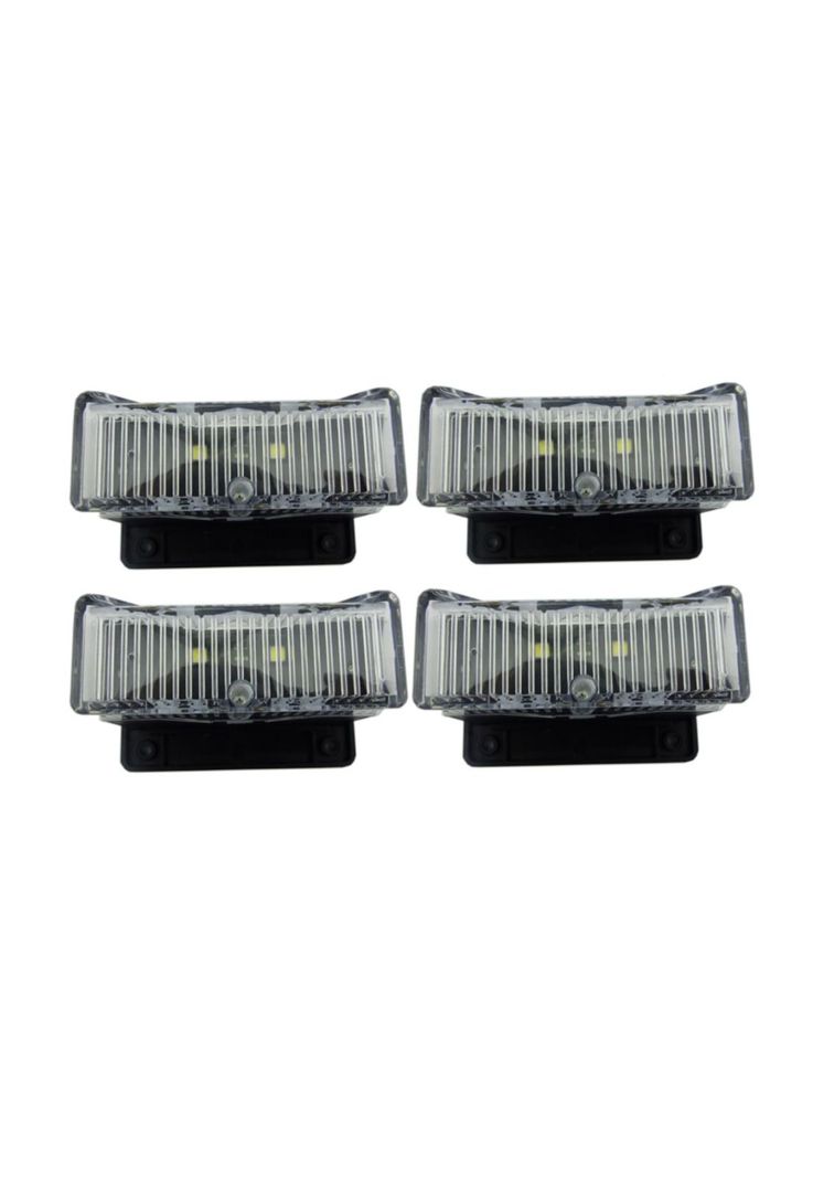 Set 4 Aplique Solar LED Mini Luz Blanca-0