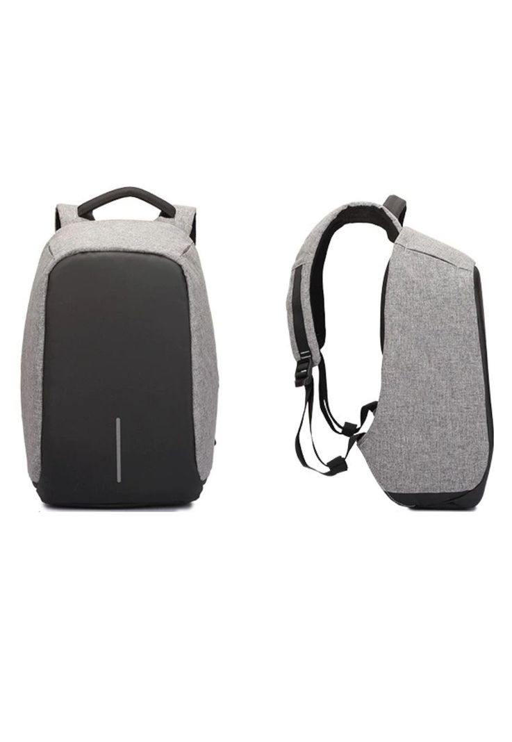 Mochila Bolso Notebook Antirrobo Ajustable Acolchado 25 L Gris-1