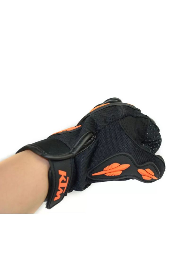 Guante Moto Bicicleta Naranjo Touch Premium-3