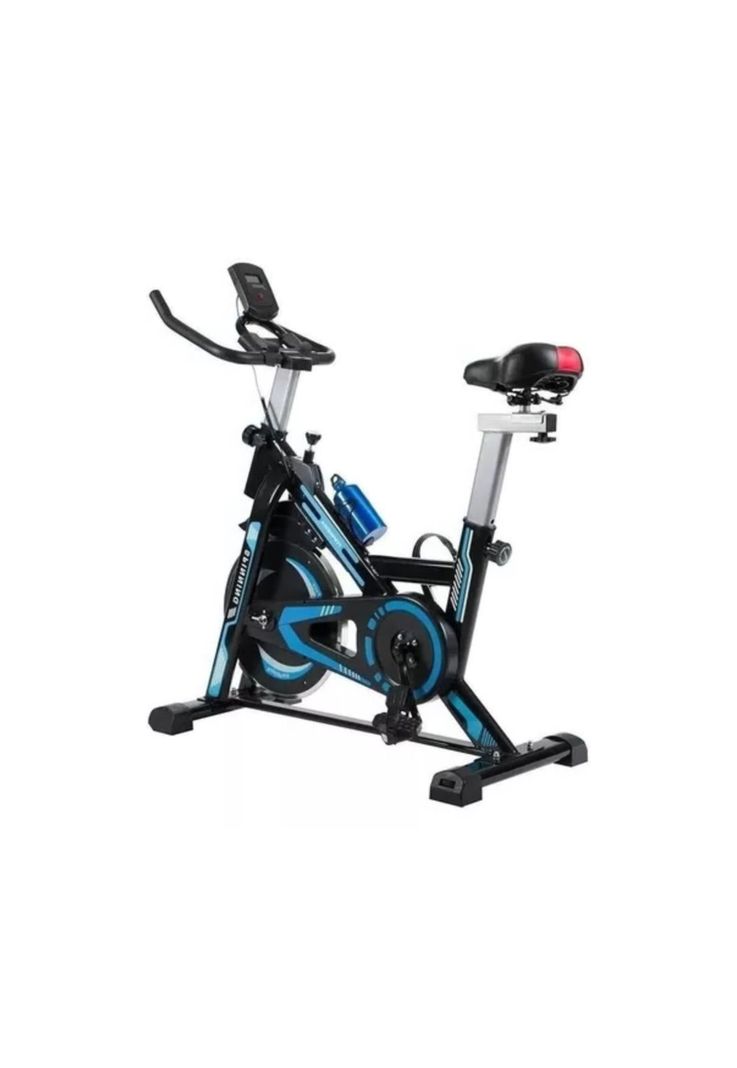 Bicicleta Estática Spinning Profesional 120 KG Azul-1