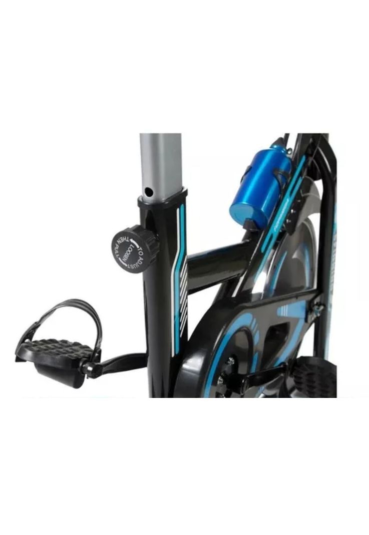 Bicicleta Estática Spinning Profesional 120 KG Azul-6