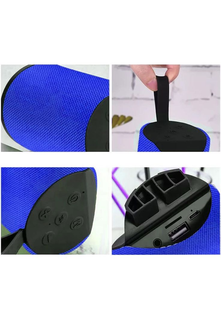 Parlante Bluetooth Recargable USB/TF/FM Azul-1