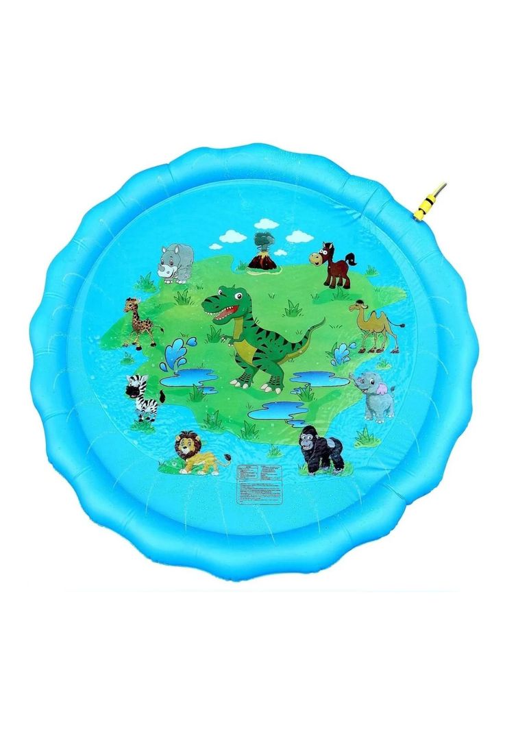 Piscina Alfombra Infantil Regadera Agua 150 CM Azul-0