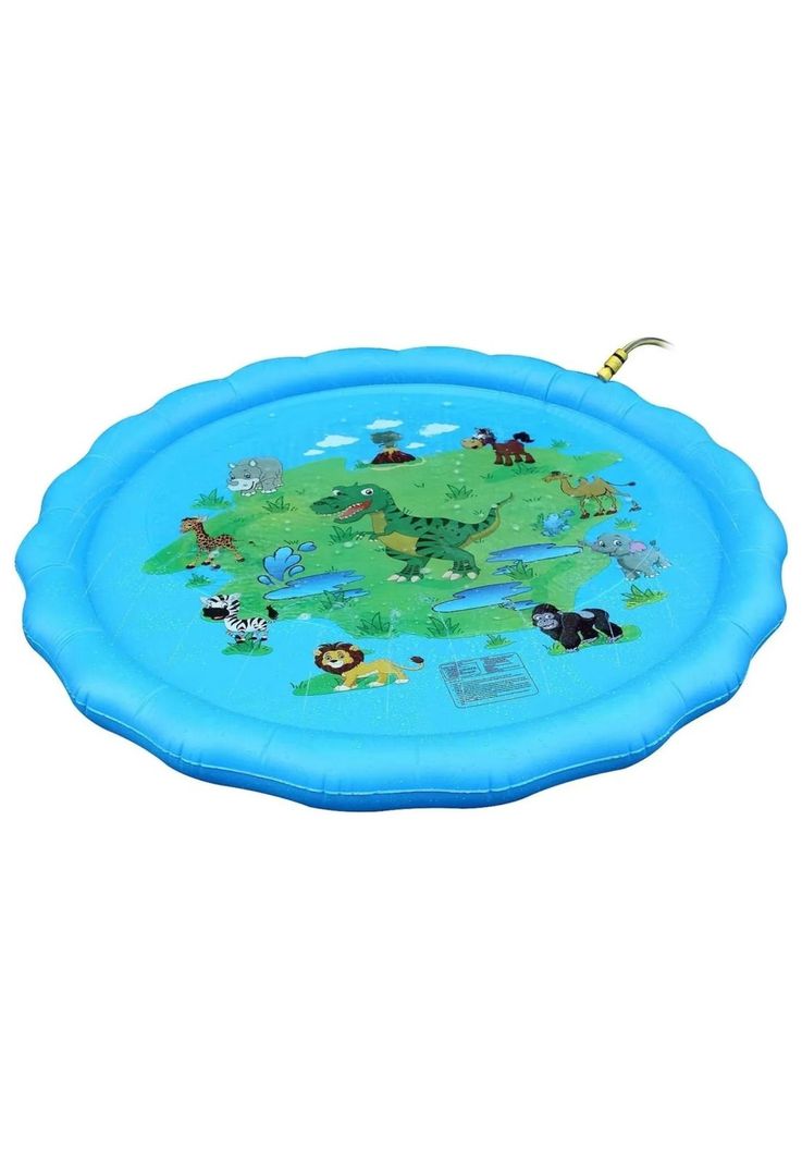 Piscina Alfombra Infantil Regadera Agua 150 CM Azul-2