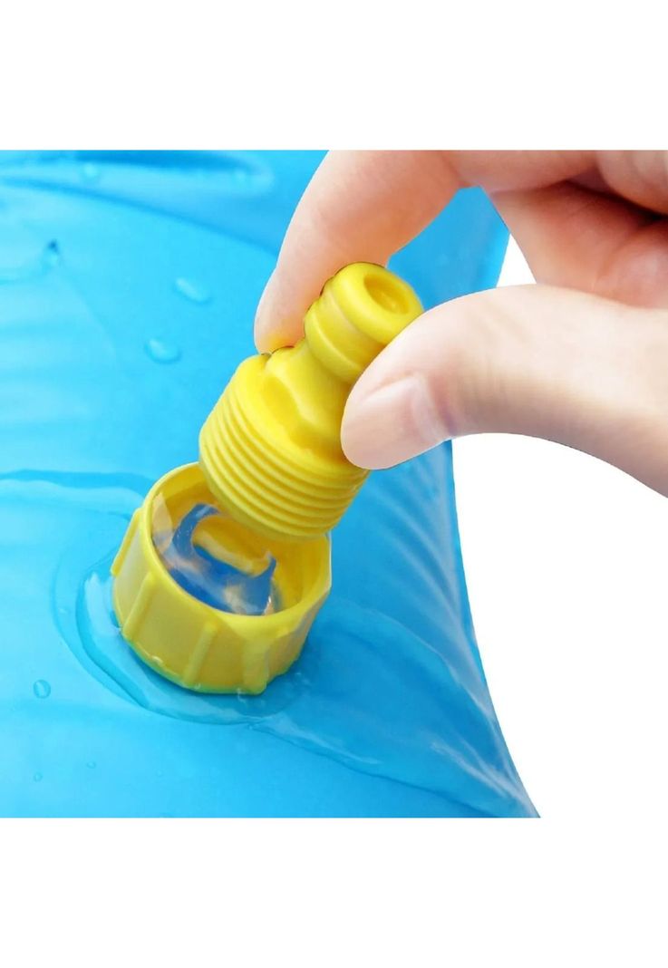 Piscina Alfombra Infantil Regadera Agua 150 CM Azul-4