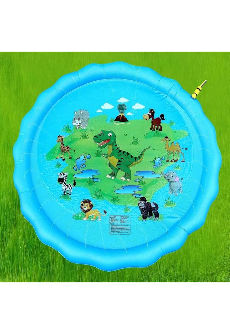 Piscina Alfombra Infantil Regadera Agua 150 CM Azul-5