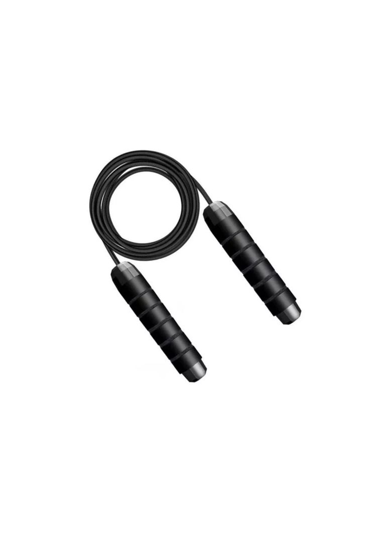 Cuerda Saltar Cardio Crossfit Deporte Negro-0