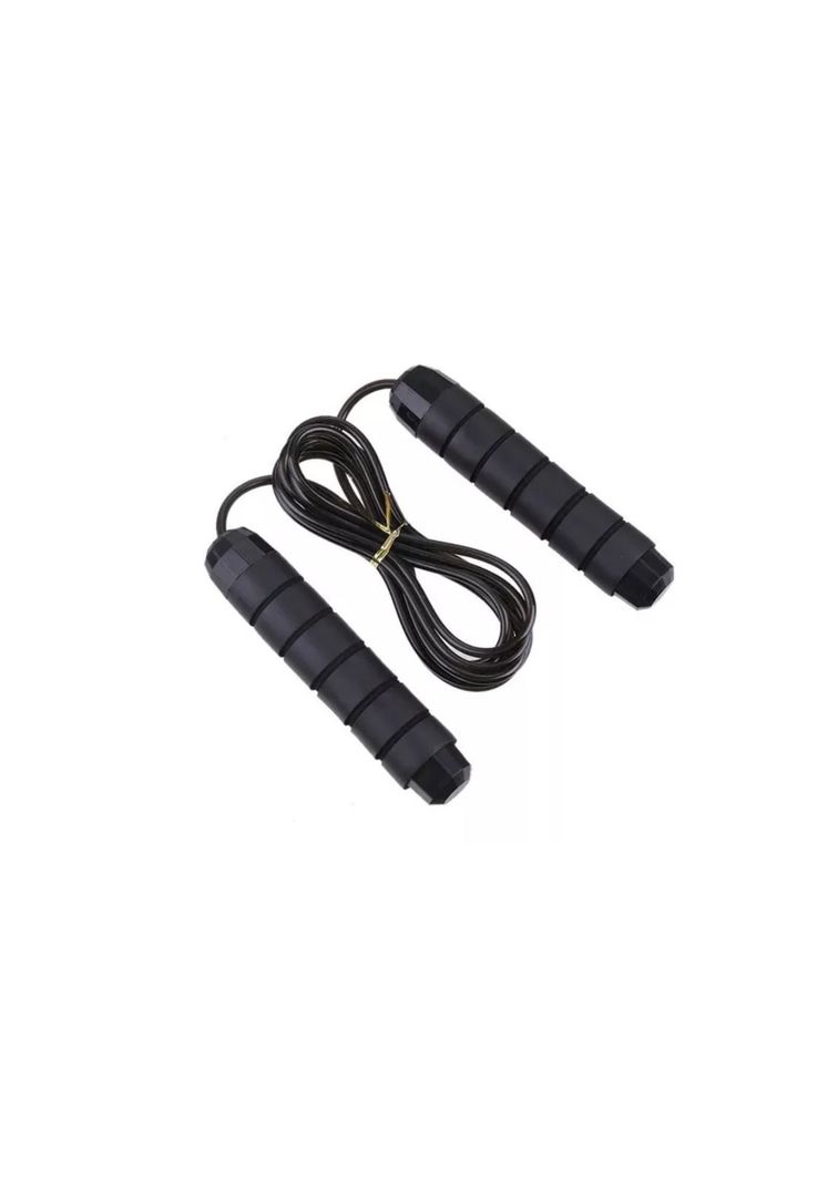 Cuerda Saltar Cardio Crossfit Deporte Negro-1