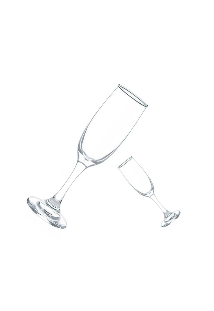 Set 6 Copas Champaña Vidrio 176 ML Transparente-1