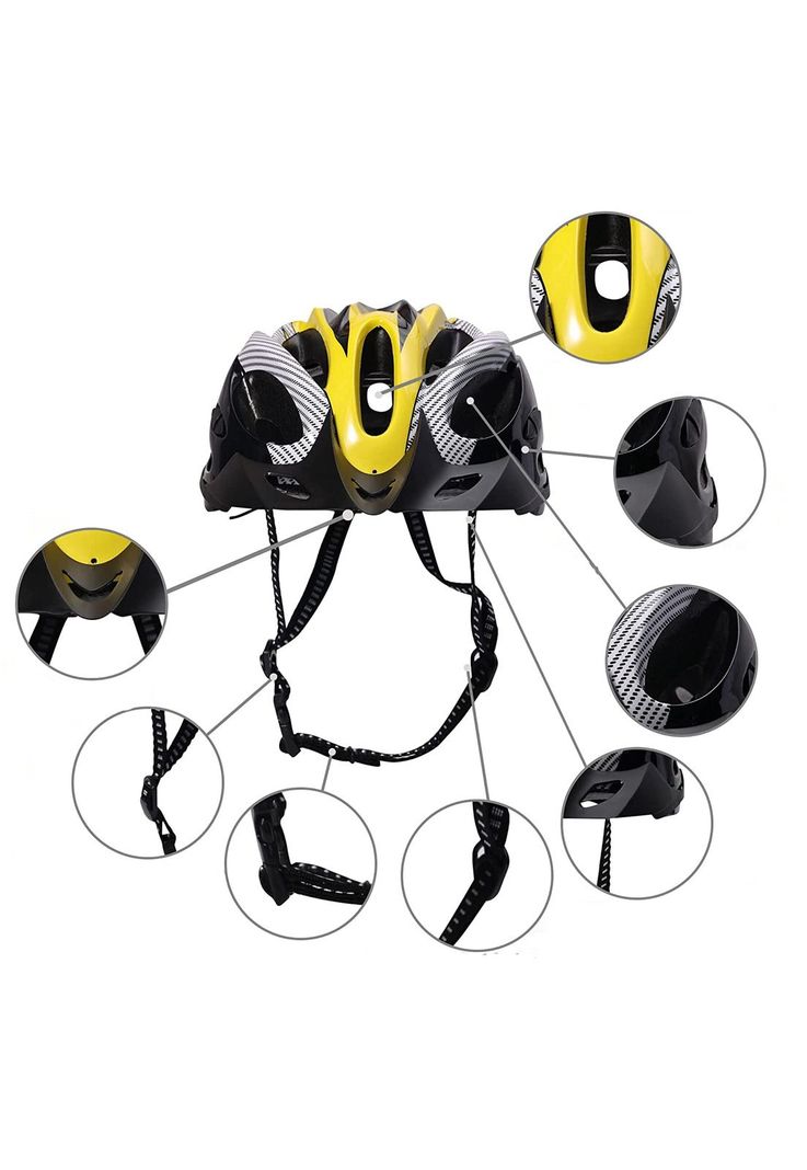 Casco Bicicleta Profesional Full Seguridad Amarillo-4
