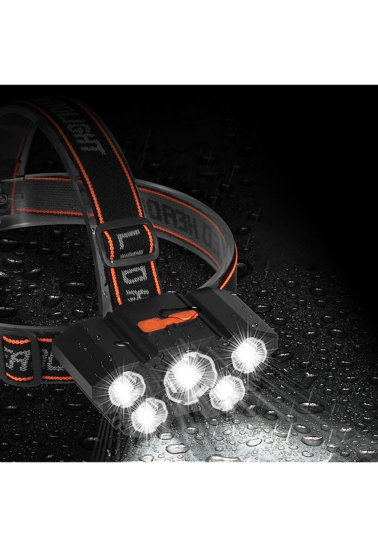 Linterna Cabeza Frontal LED Recargable Alta Potencia 4 Modos-3
