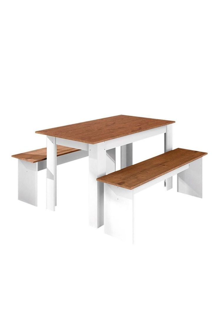 Comedor Madera 4 a 6 Personas 135x75x75 CM Blanco-0