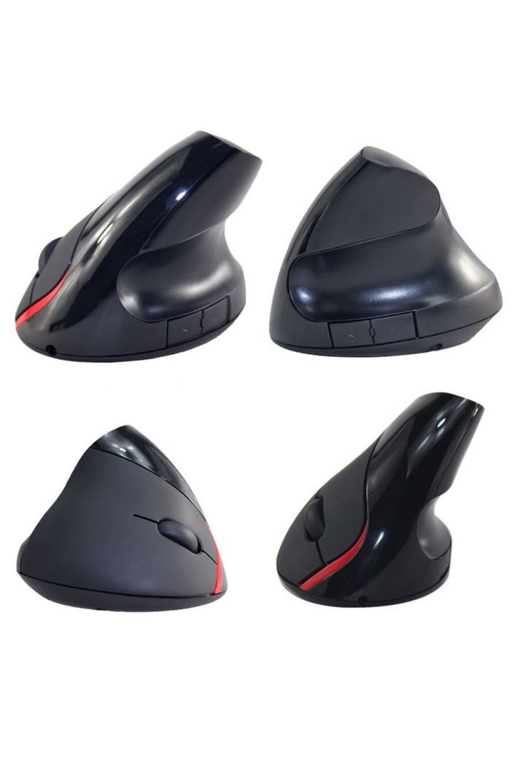 Mouse Vertical Ergonómico Recargable USB Negro-2