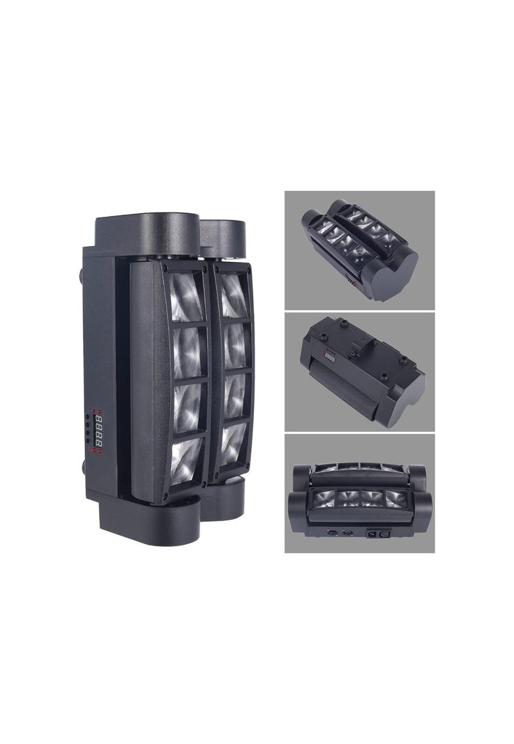 Maquina 8 Luces LED RGBW DJ Cabeza Móvil Activas Por Sonido-1