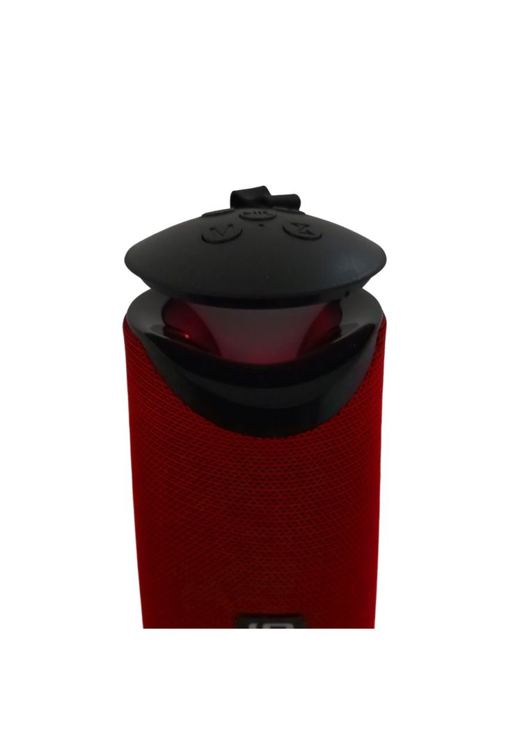 Parlante Bluetooth Recargable Luz RGB/USB/TF/FM Rojo-3