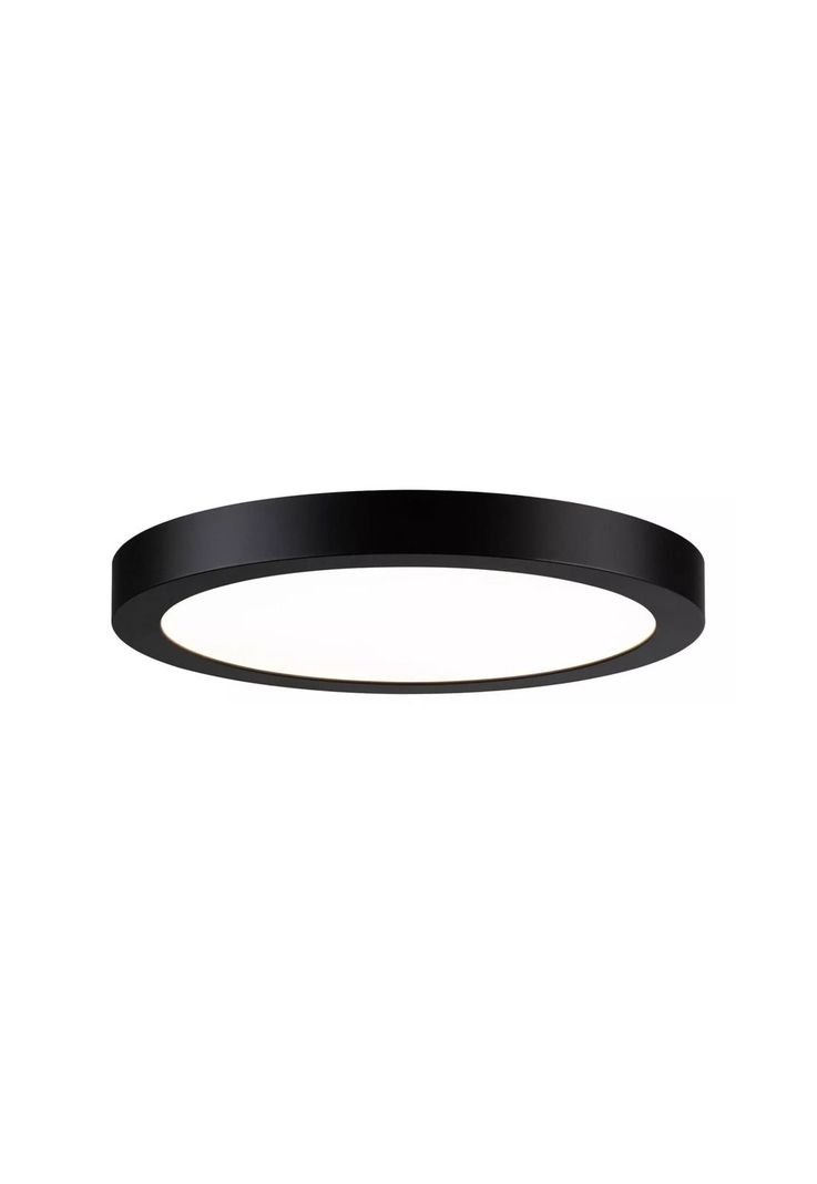 Foco Panel Led Plafón Sobrepuesto Redondo Luz Cálida 220v 3000°K  Negro 30 CM-0