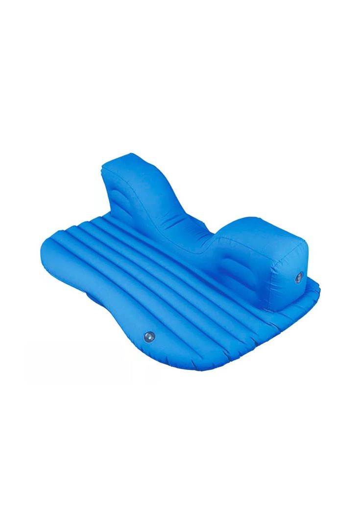 Colchón Infable Automóvil 2 Almohadas + Compresor Azul-5