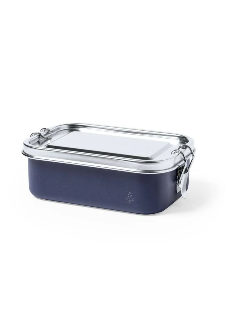Contenedor Tupper Hermético Acero Inox. Azul Shonka 750 ML-0