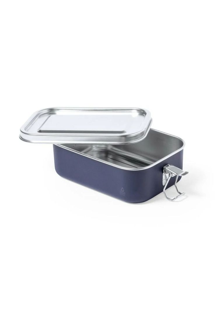 Contenedor Tupper Hermético Acero Inox. Azul Shonka 750 ML-1