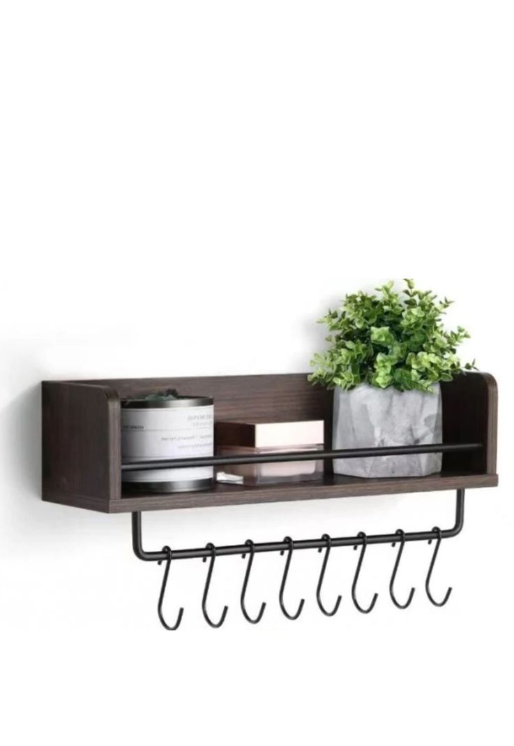 Kit 2 Repisas Soportes Multiuso Madera-1