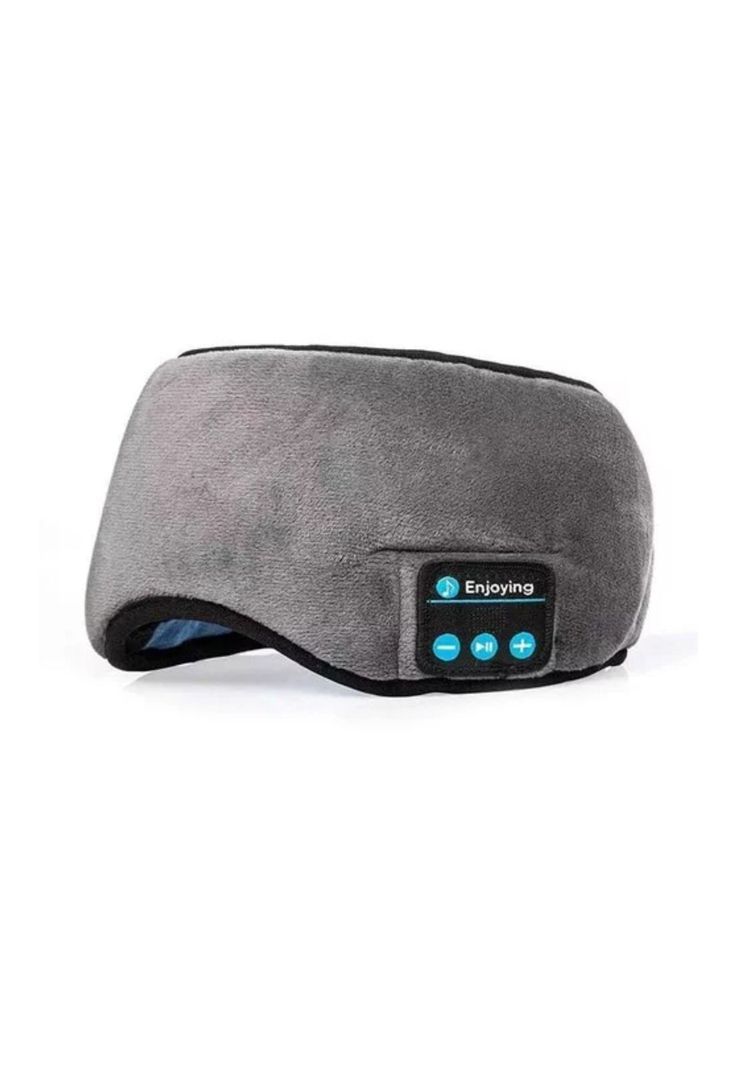 Máscara Antifaz Dormir Auriculares Música Bluetooth Gris-0