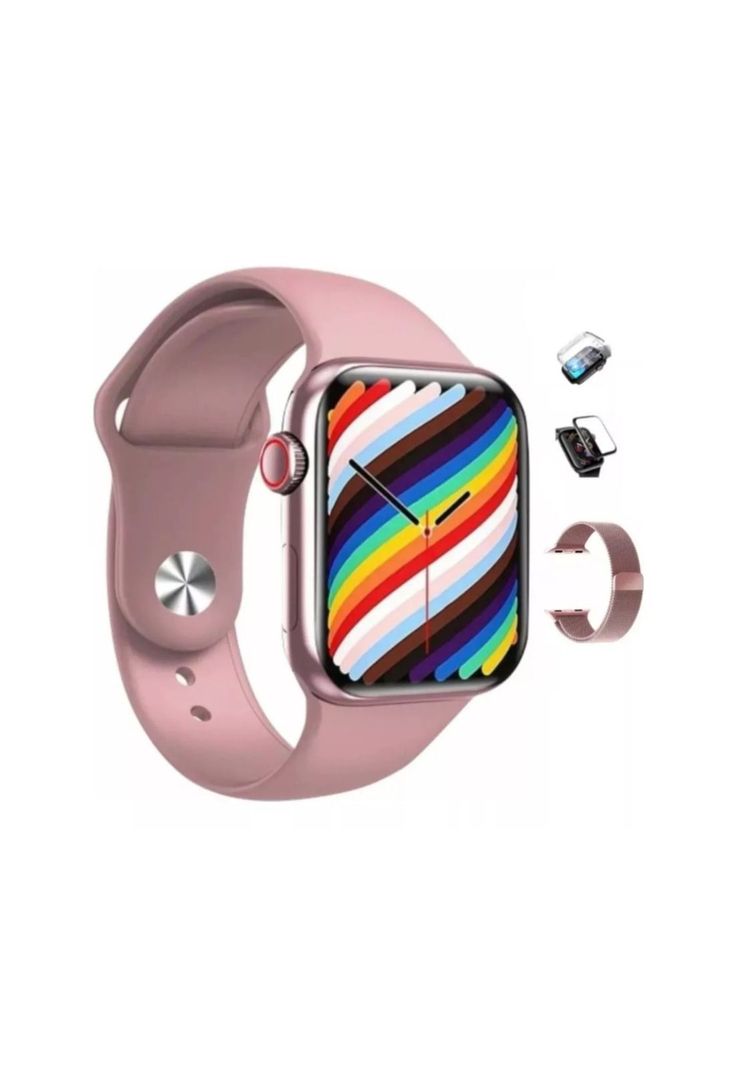 Reloj Inteligente Smartwatch Bluetooth Actividad Cardíaca Deporte Rosada-2