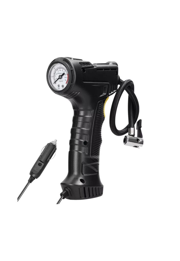 Compresor Portátil 12 V 120 Watt Infla Neumático Auto Negro-0
