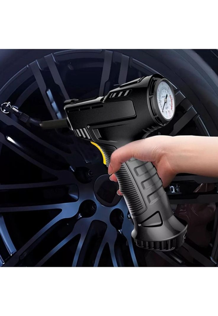 Compresor Portátil 12 V 120 Watt Infla Neumático Auto Negro-2