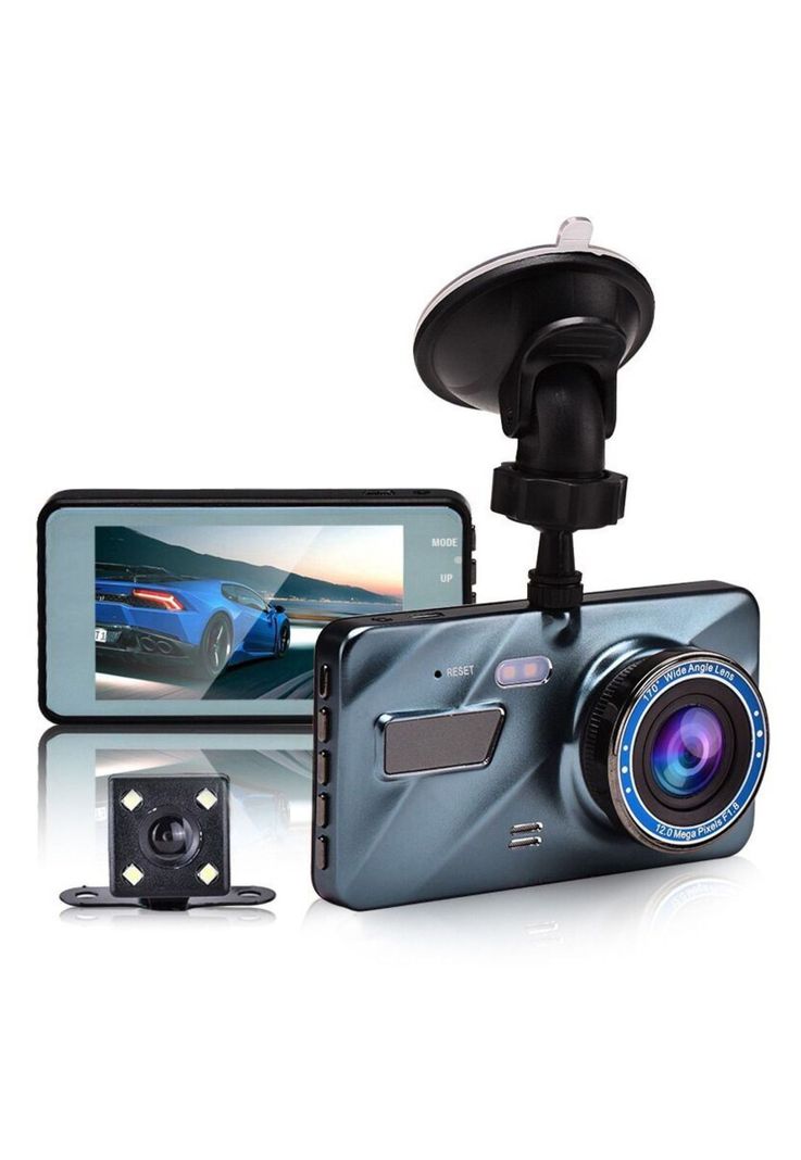 Cámara Auto DVR + Retroceso 4 Dual Lente 170°-1