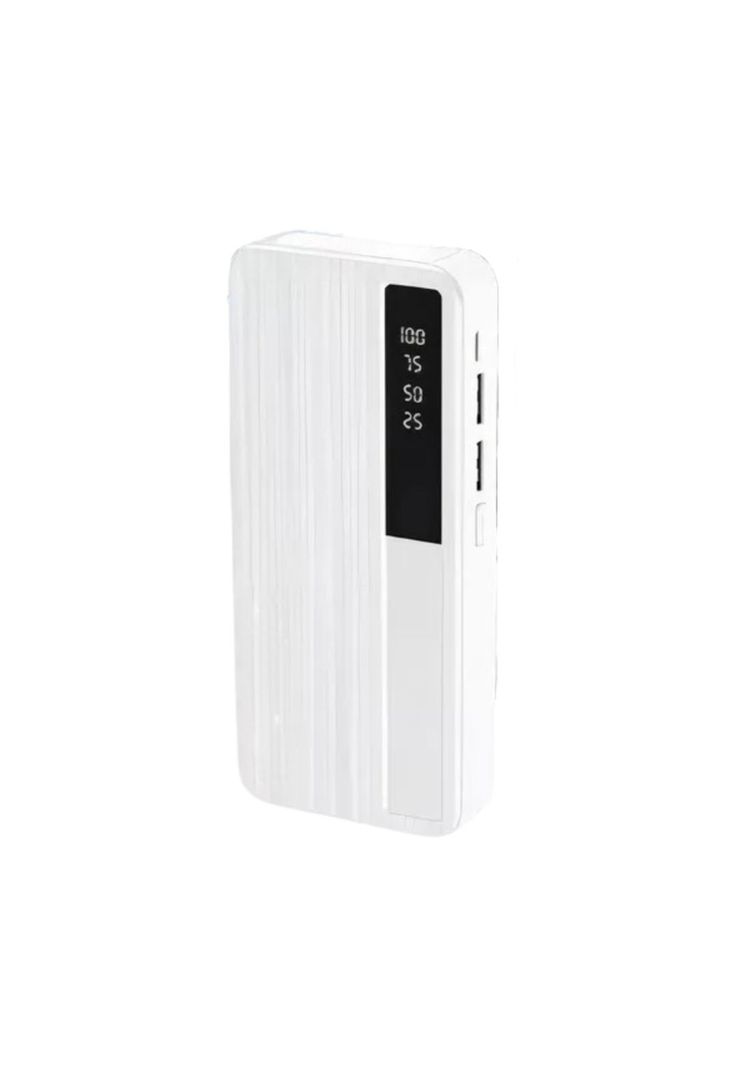 Batería Emergencia Power Bank 20.000 MHZ 3 Puertos Blanco-2