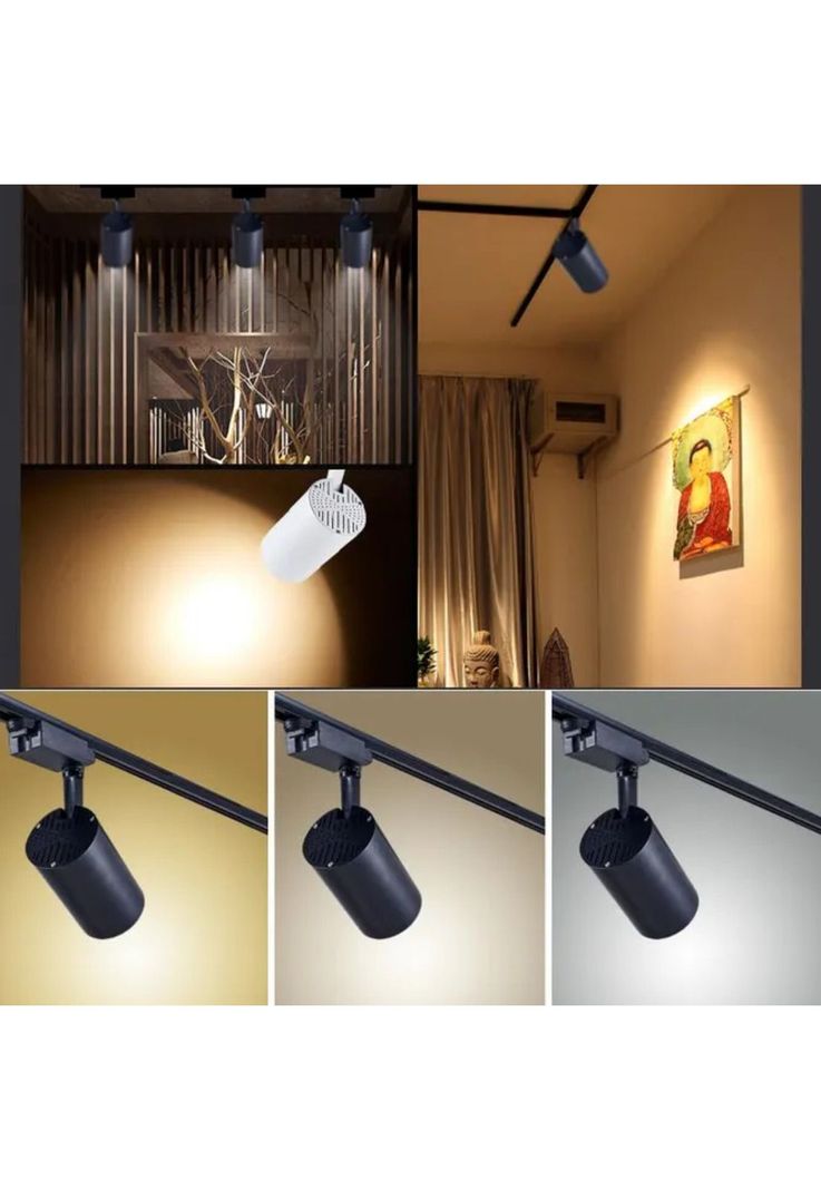 Lámpara Foco Pared LED Regulable 220V Negro-4