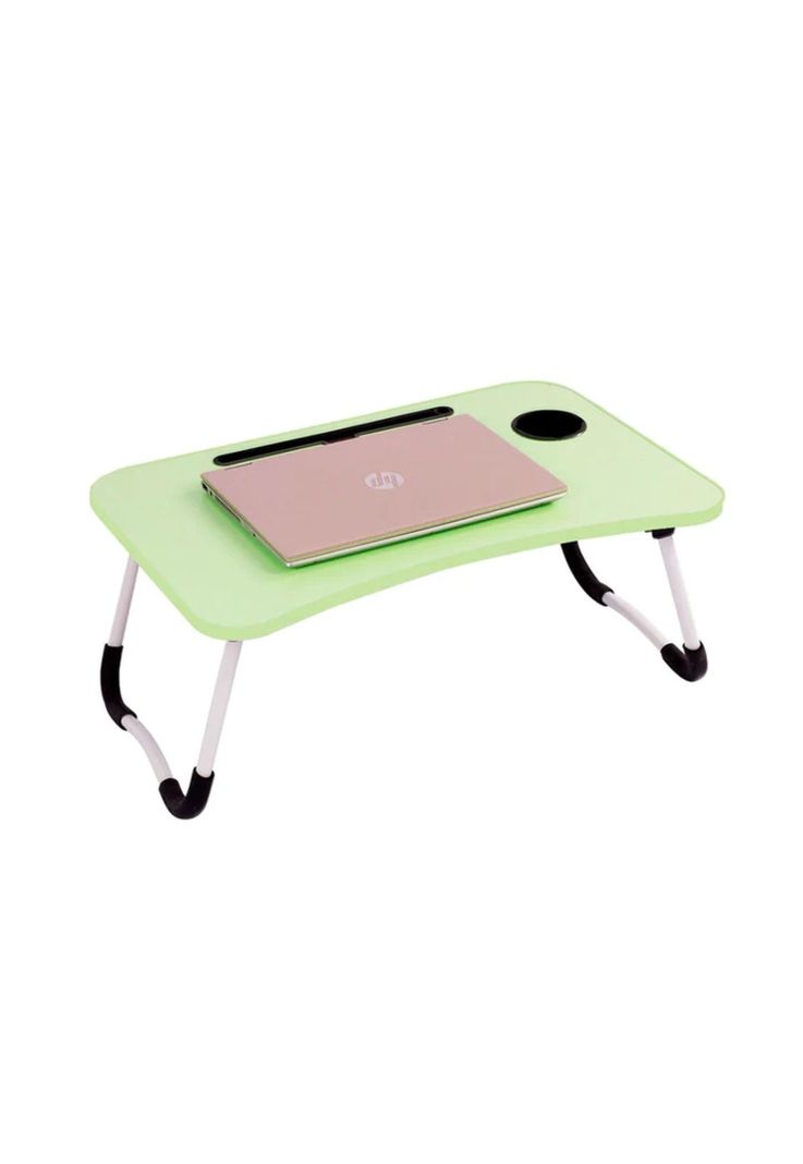 Bandeja Mesa Madera Notebook Posa Vaso Verde-2