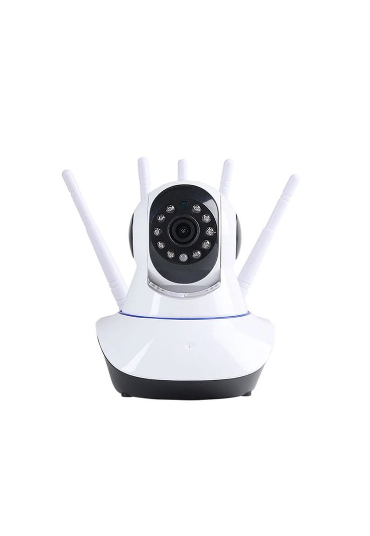 Cámara Seguridad IP Wifi 5 Antenas 360° Blanca-0