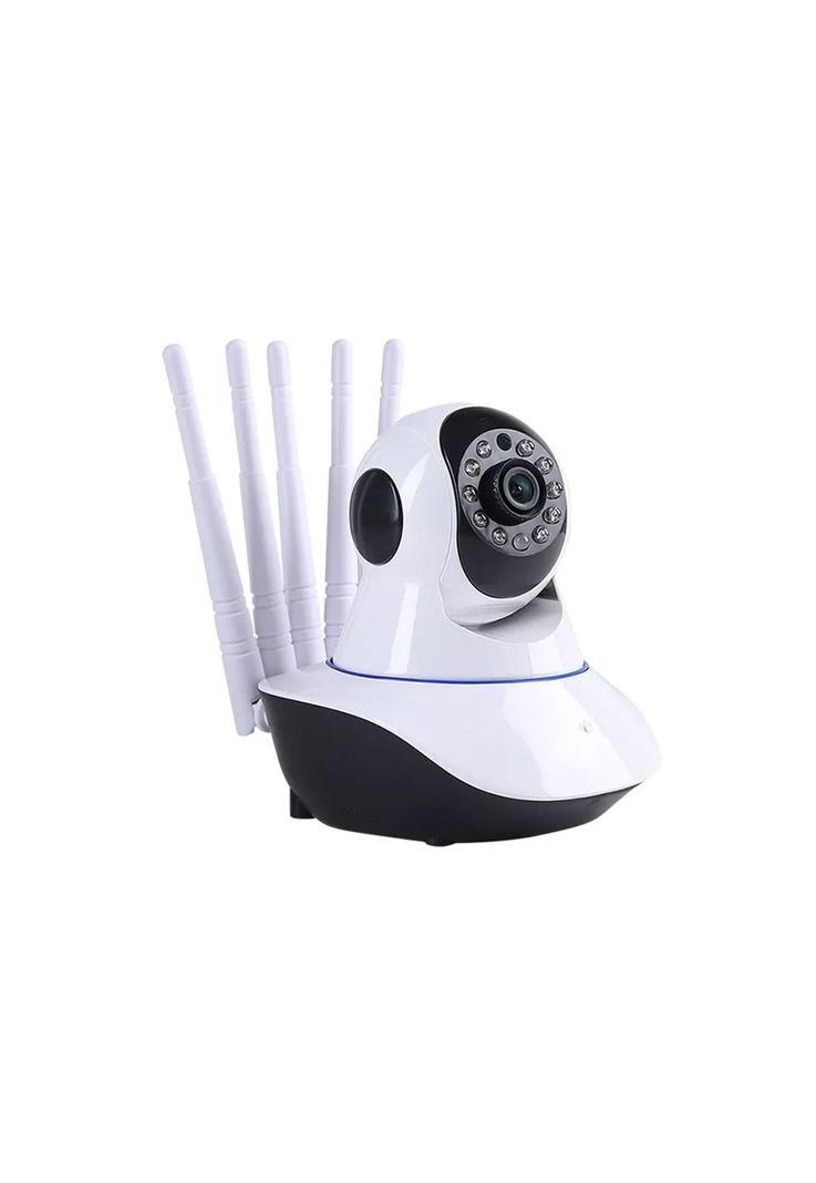 Cámara Seguridad IP Wifi 5 Antenas 360° Blanca-2