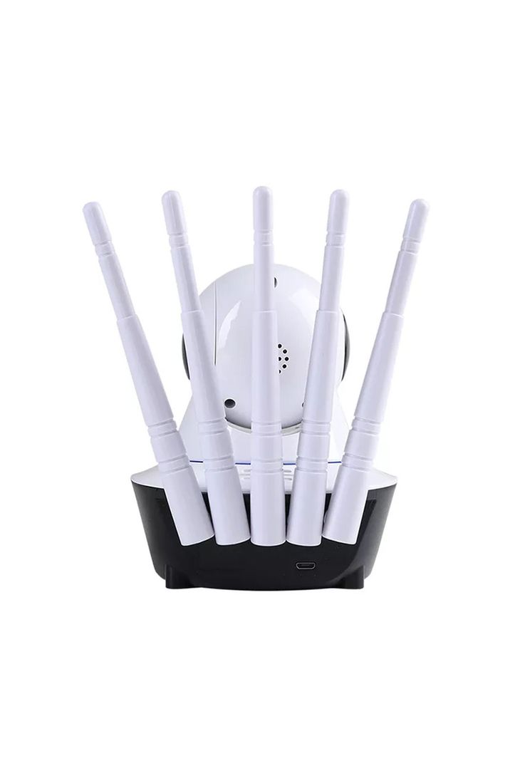 Cámara Seguridad IP Wifi 5 Antenas 360° Blanca-4