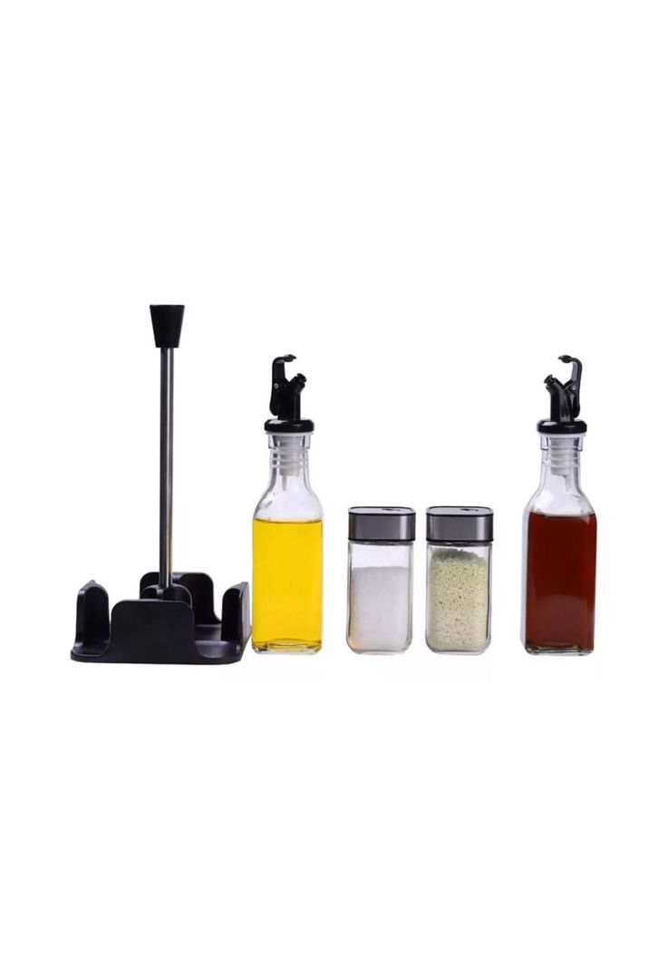 Set Alcuza Dispensador 4 Piezas Vidrio 100 ML-1