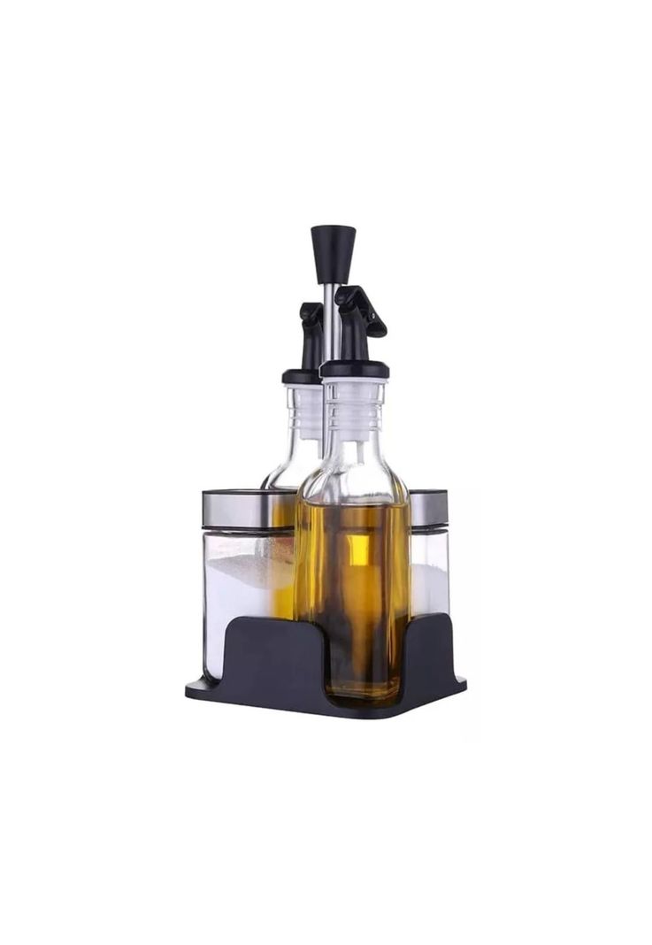 Set Alcuza Dispensador 4 Piezas Vidrio 100 ML-2