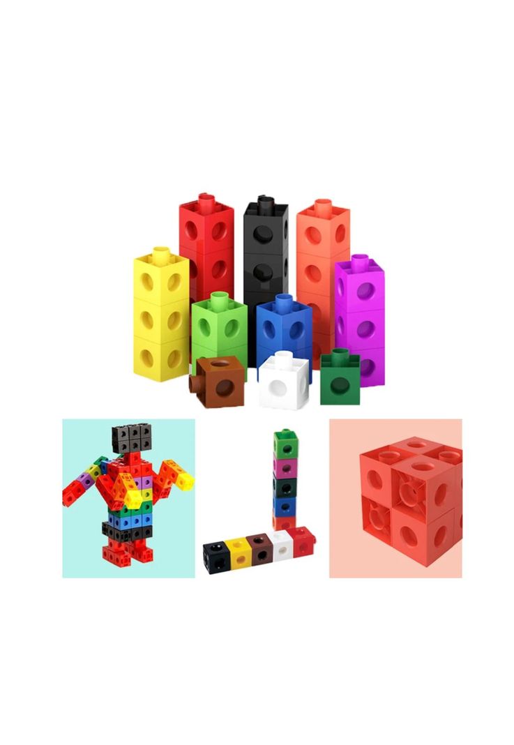 Pack 100 Cubos Lego Multiencaje Infantil-2