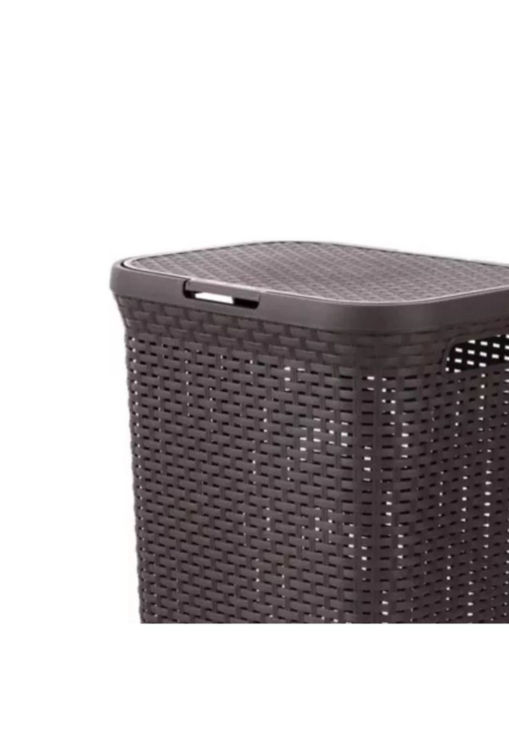 Canasta Cesto Ropa Hogar Ratán 60 L Marrón-1