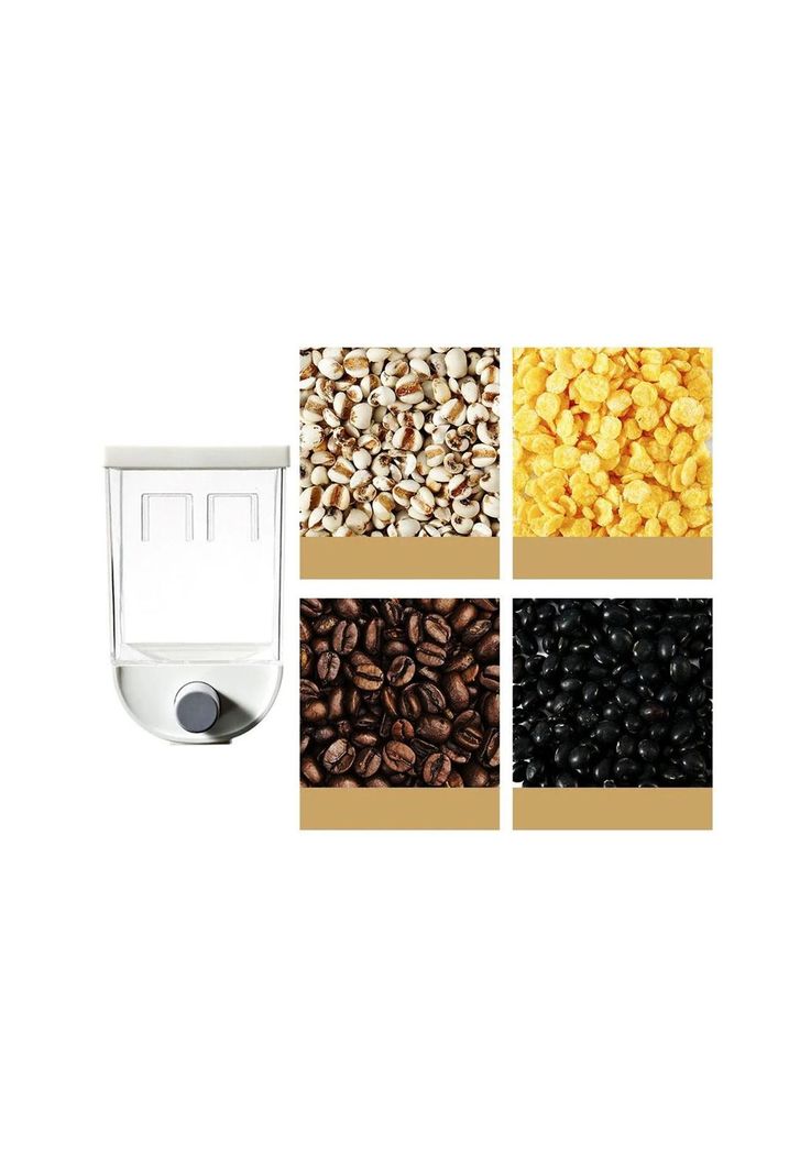 Contenedor Organizador Pared Cereales Azúcar Especies 1 Litro. Blanco-2